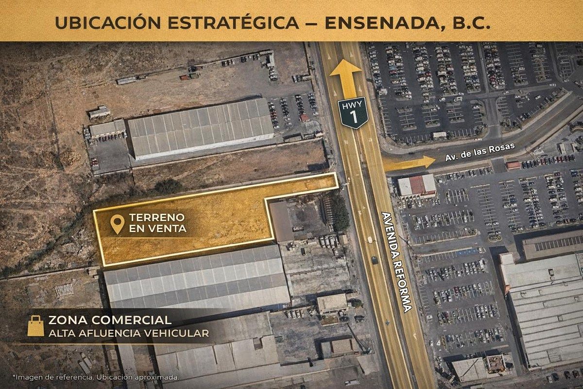 Terreno Comercial en Venta ave reforma en $350.00 dlls el M2 (con opcion a Renta en $2.5 dlls el M2)